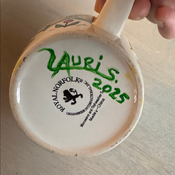 Hand Painted Ceramic Mug -Signed - Picture 3 of 5